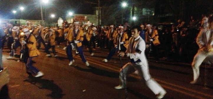 The unique dancing style of the Marching Wolves have made them a Mardi Gras staple and a crowd favorite. (Mystic Krewe of Olympia)