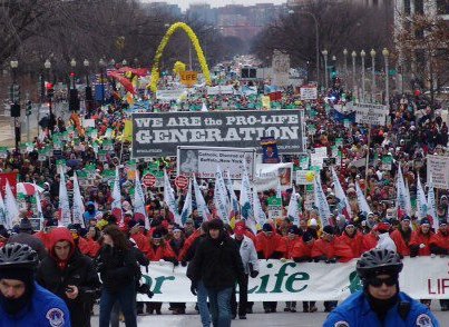 Pro-lifers participate in the March for Life. (Photo by Westernjournalism.com)