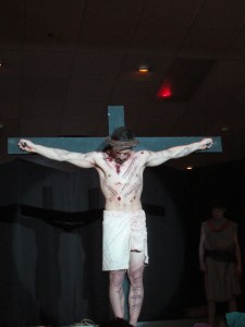 During 2014's Passion play, an annual event for the entire school, Brennan Skinner, portraying Jesus, dies on the cross.