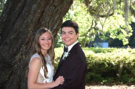 Reid posing for a prom picture with his girlfriend Jenifer Fiorella