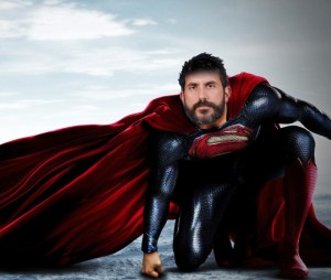 Super Dickens prepares to strike. 