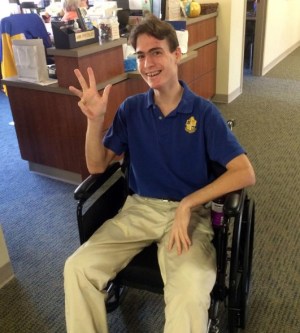 Rusty happily rejoins his St. Paul's brothers on the first day back from Thanksgiving break (photo by Nick Ashton)