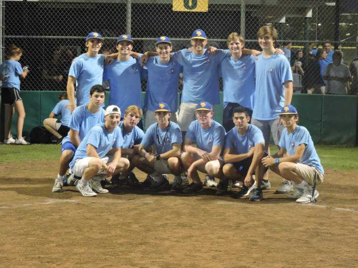 The team stands proudly after their work in the 40-40 tie Tuesday, Sept. 29, 2015.