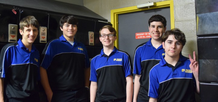 Members of the Bowling Wolves prepare to play at a match at Tangi Lanes. Pictured are Joseph Brown, Jared Kreager, Peter Bertucci, Matthew Aupid?? and Jonathan Wellmeyer. (photo courtesy Coach Peter Bertucci)